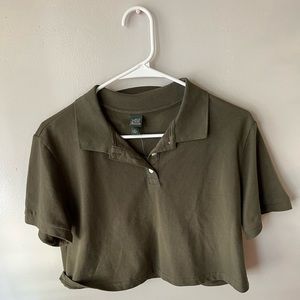Green Crop Top